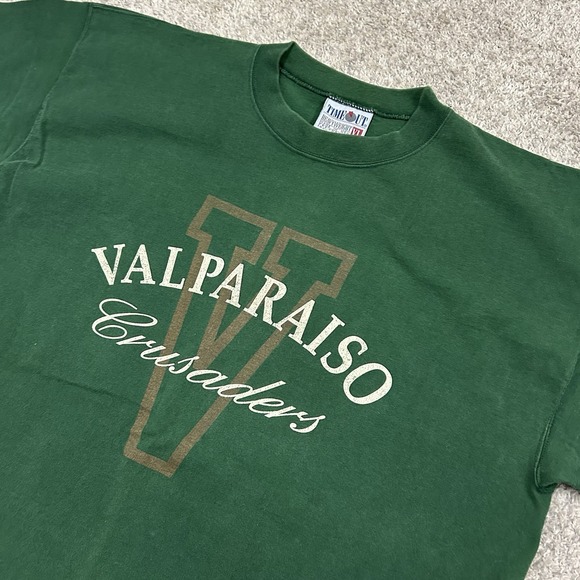 Timeout Heavyweight Other - Vintage Valparaiso Crusaders T-Shirt Mens XL Timeout Heavyweight Made in USA